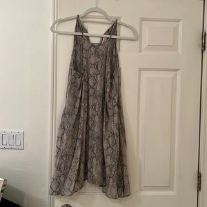 Snakeskin halter dress